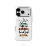 Be joyful in hope patient in affliction faithful in prayer phone case, Christian phone cases