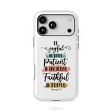 Be joyful in hope patient in affliction faithful in prayer phone case, Christian phone cases
