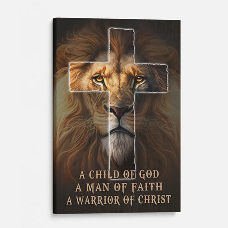 Faith-based canvas for Christian men, powerful scripture gift for spiritual strength and guidance.