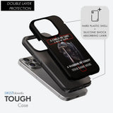 Personalized "Child of God Man of Faith Warrior of Christ" phone case with custom name, ideal for Christian inspiration.