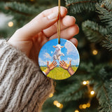 A Lamb Jumps Into Jesus’ Arms Ornament