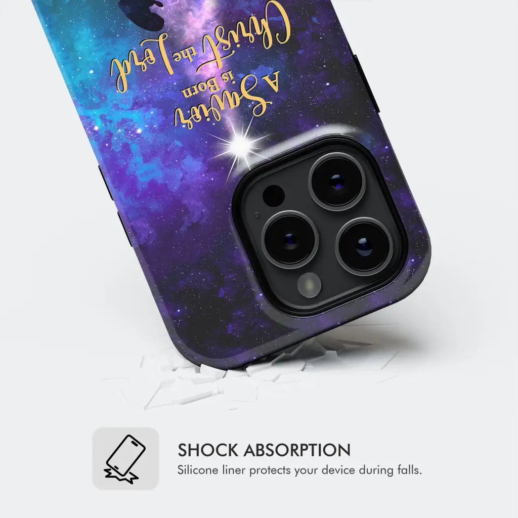 A Savior is born Christ the Lord Christian Christmas phone case