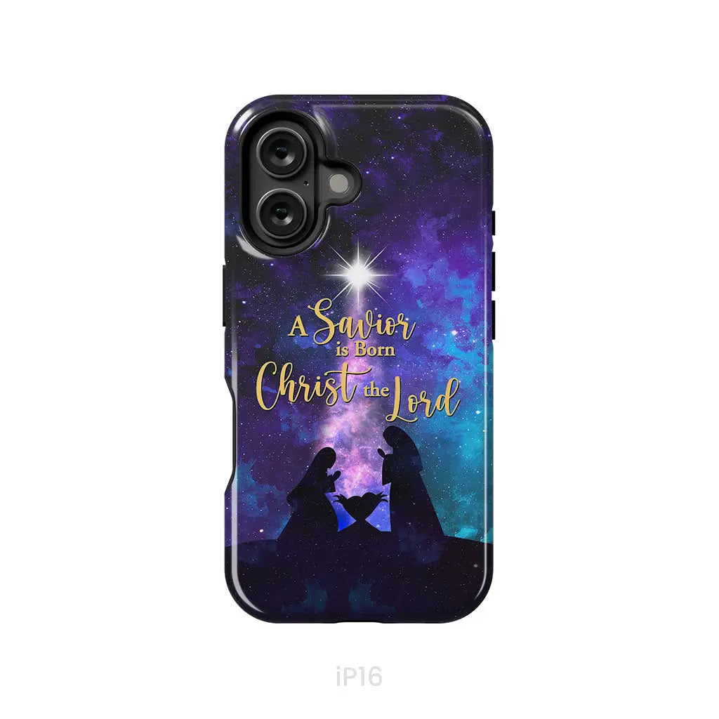 A Savior is born Christ the Lord Christian Christmas phone case iPhone 16 / Tough Case