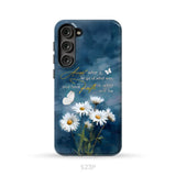 Accept What is Let Go of What Was Daisies and Butterflie Phone Case Samsung Galaxy S23 Plus / Tough Case
