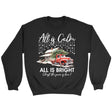 All is calm all is bright Christian Christmas sweatshirt Black / S