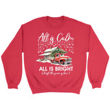 All is calm all is bright Christian Christmas sweatshirt Red / S