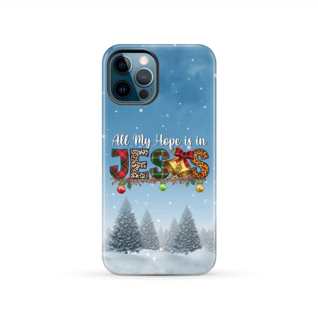 All my hope is in Jesus Christmas tree phone case iPhone 12 Pro / Tough