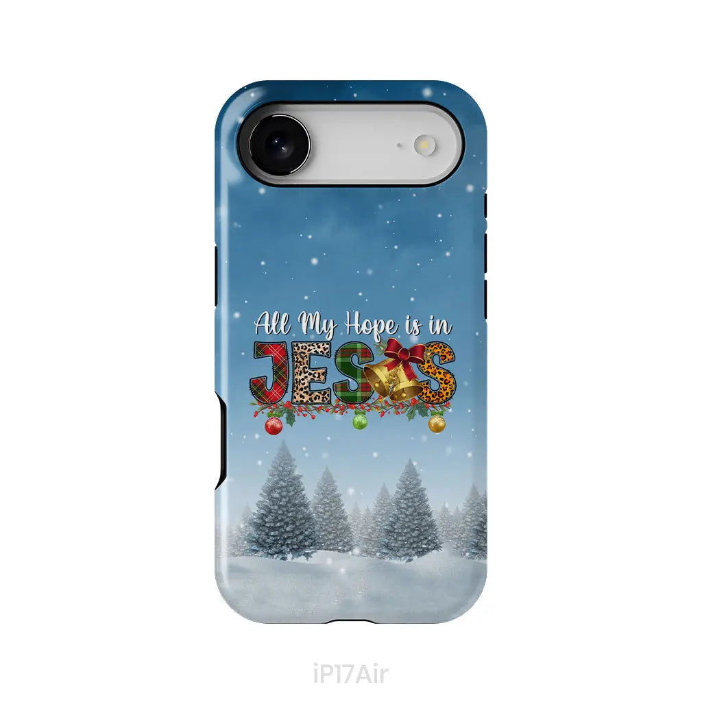 All my hope is in Jesus Christmas tree phone case iPhone 17 Air / Tough Case