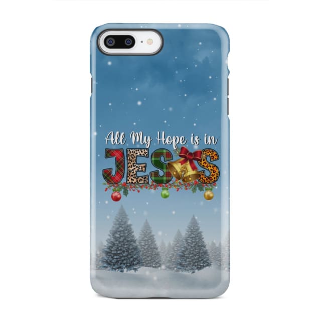 All my hope is in Jesus Christmas tree phone case iPhone 8 Plus / Tough