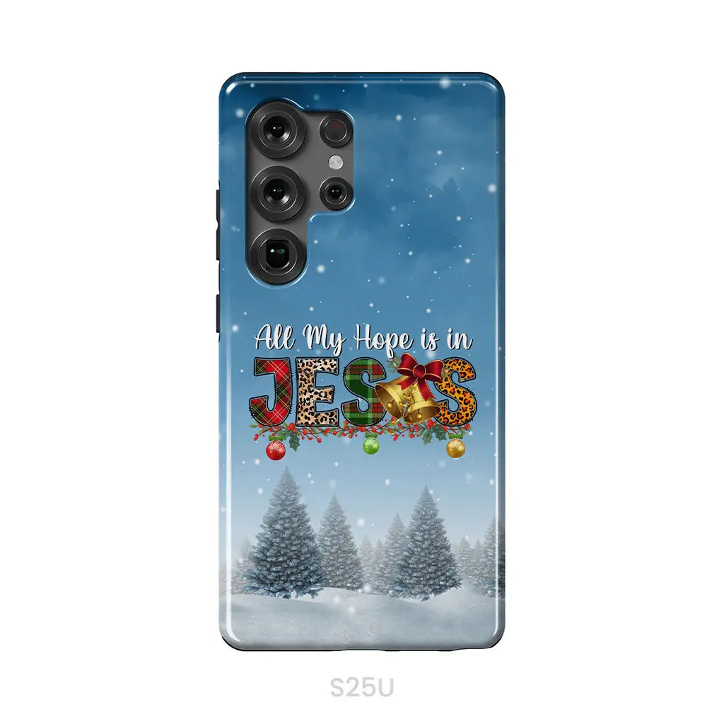 All my hope is in Jesus Christmas tree phone case Samsung Galaxy S25 Ultra / Tough Case