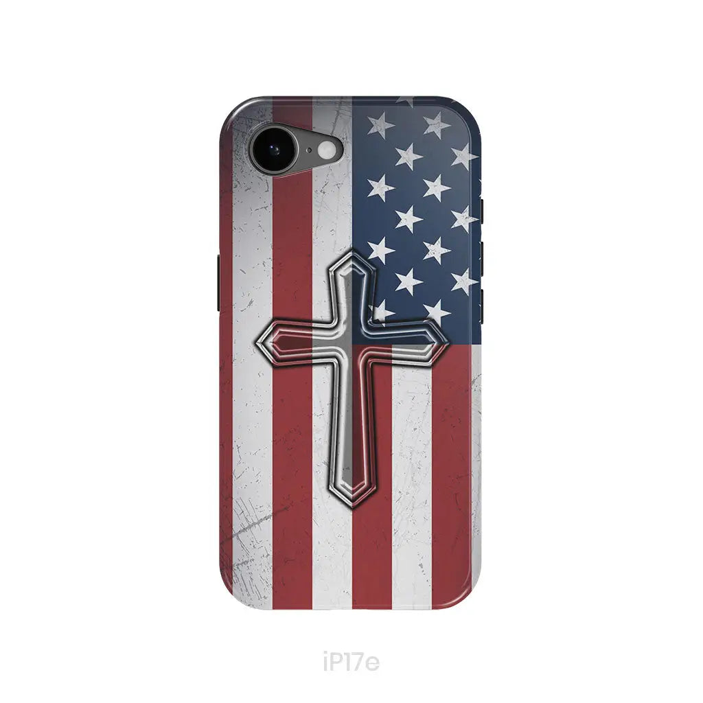 American Flag Cross Phone Case iPhone 17e / Tough Case