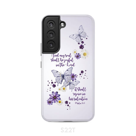 And My Soul Shall Be Joyful in the Lord Psalm 35:9 Phone Case Samsung Galaxy S22 / Tough