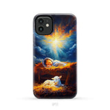 Baby Jesus With A Lamb Baby Jesus In The Manger Phone Case iPhone 11 / Tough Case