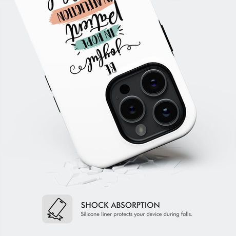 Be joyful in hope patient affliction faithful prayer phone case Christian cases