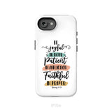 Be joyful in hope patient in affliction faithful in prayer phone case Christian phone cases iPhone 16e / Tough Case