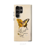 Be Still and Know Psalm 46:10 Faith Cross Butterfly Phone Case Samsung Galaxy S23 Ultra / Tough