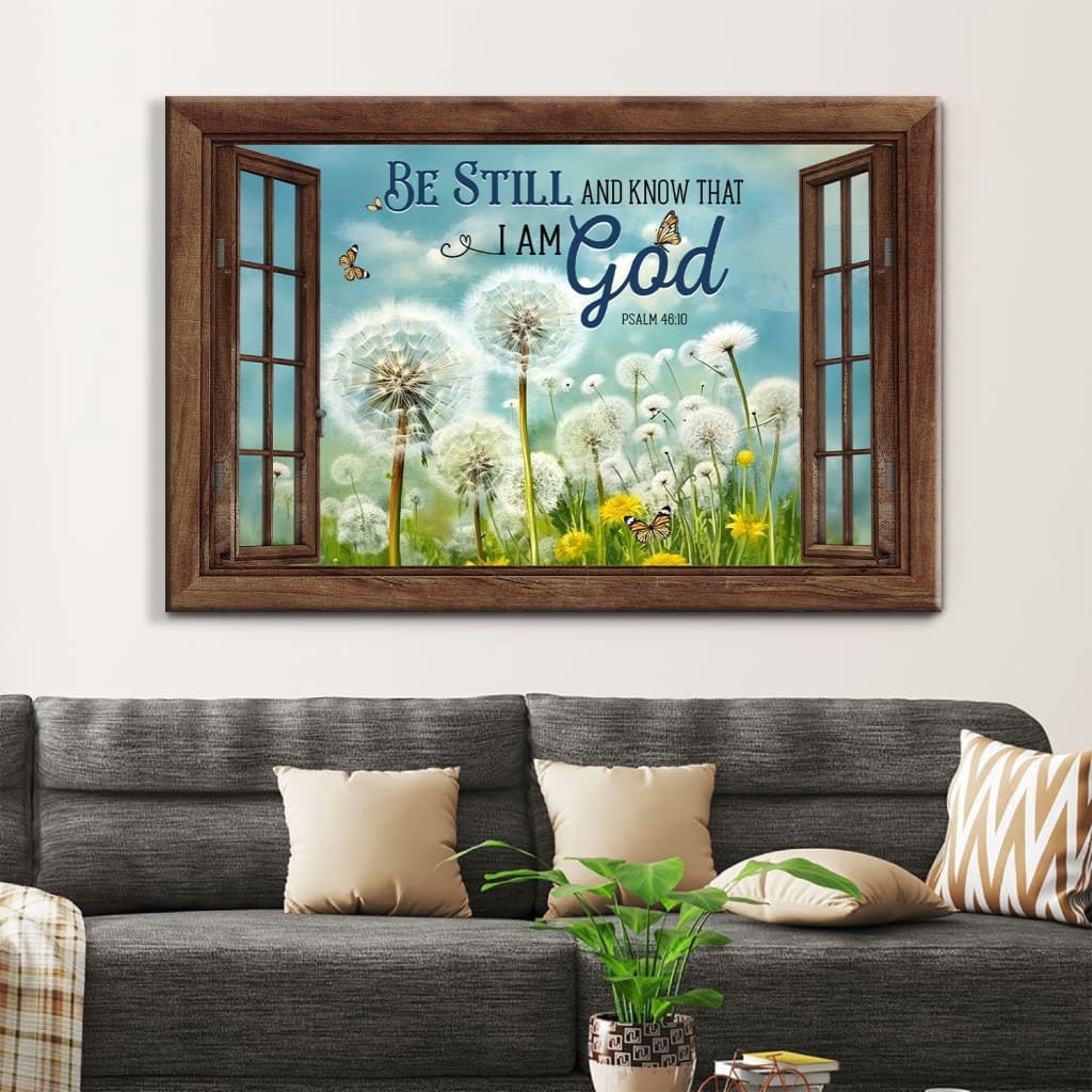 Inspirational Art Be Still and know that I am God Yellow Daisy Decor –  oak7west