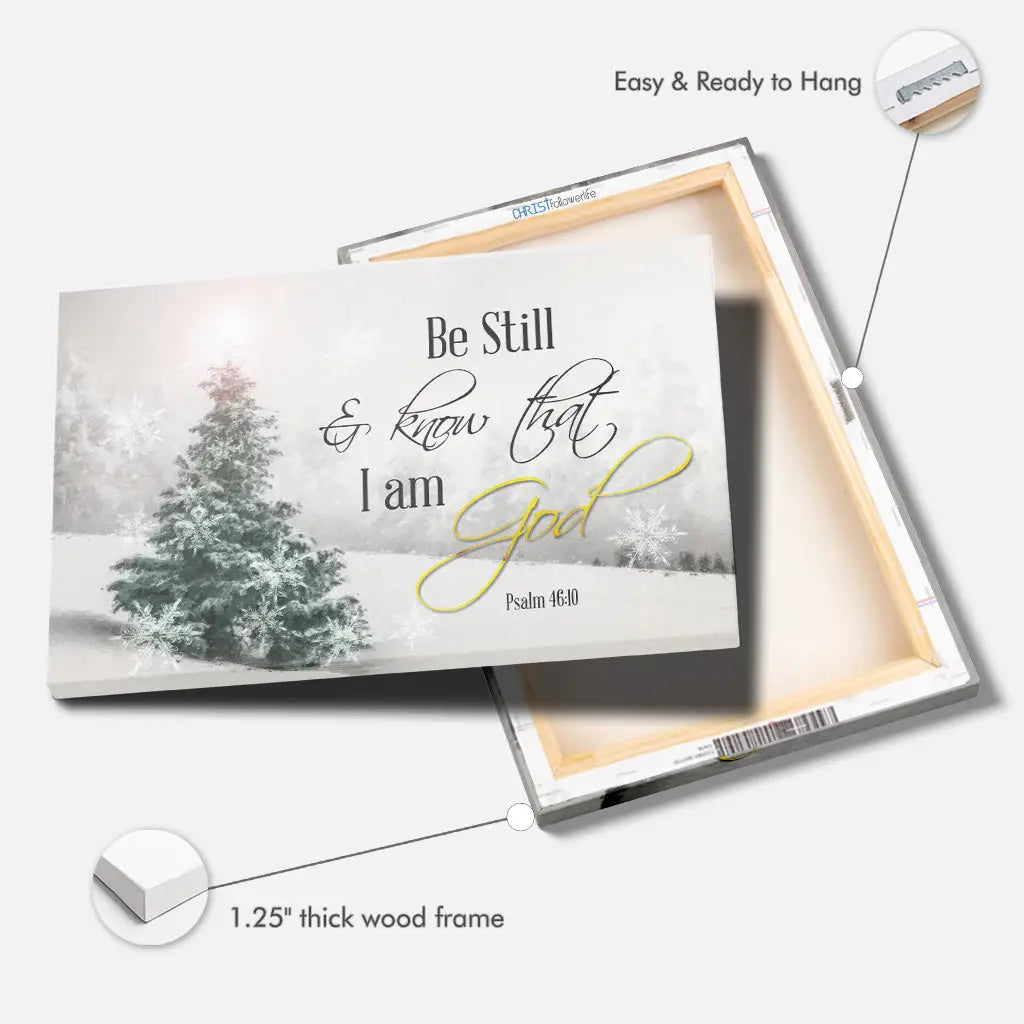 Faith-based winter wall decor symbolizing peace, trust, and God’s comforting presence.