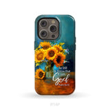 Be Still and Know That I Am God Hummingbirds Vase of Sunflowers Phone Case iPhone 14 Pro / Tough Case