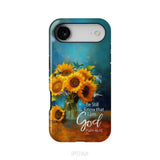 Be Still and Know That I Am God Hummingbirds Vase of Sunflowers Phone Case iPhone 17 Air / Tough Case
