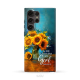 Be Still and Know That I Am God Hummingbirds Vase of Sunflowers Phone Case Samsung Galaxy S23 Ultra / Tough Case
