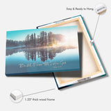 Be Still And Know That I Am God Lake Reflections Christian Wall Art Canvas