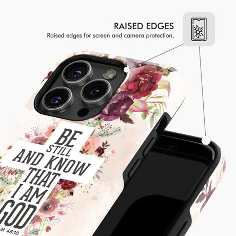 Be still and know that I am God phone case - Psalm 46:10 Bible verse