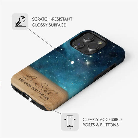 Be Still And Know That I Am God Psalm 46:10 Bible Verse Phone Case