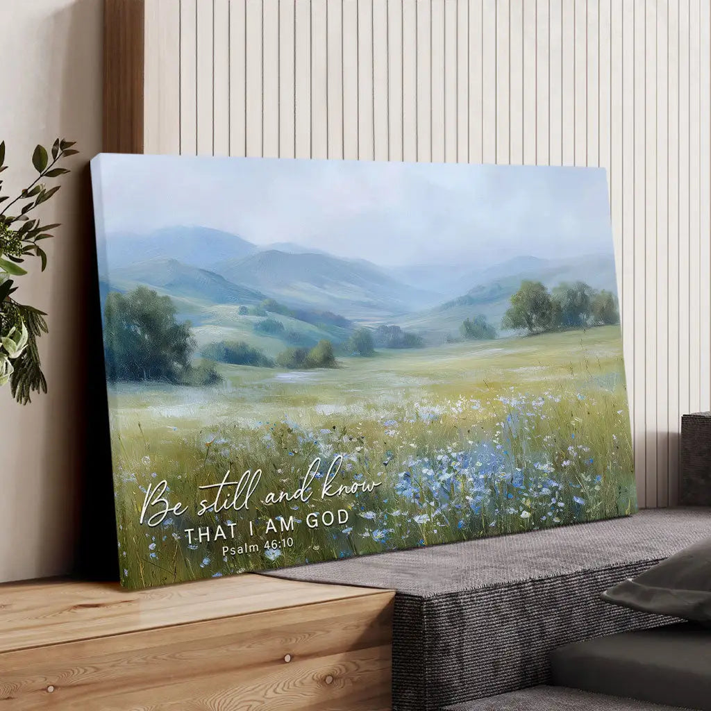Be Still And Know That I Am God Psalm 46:10 Wall Art Canvas Print