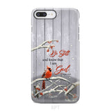 Be Still and Know Psalm 46:10 Cardinal Christmas Phone Case iPhone 8 Plus / Tough
