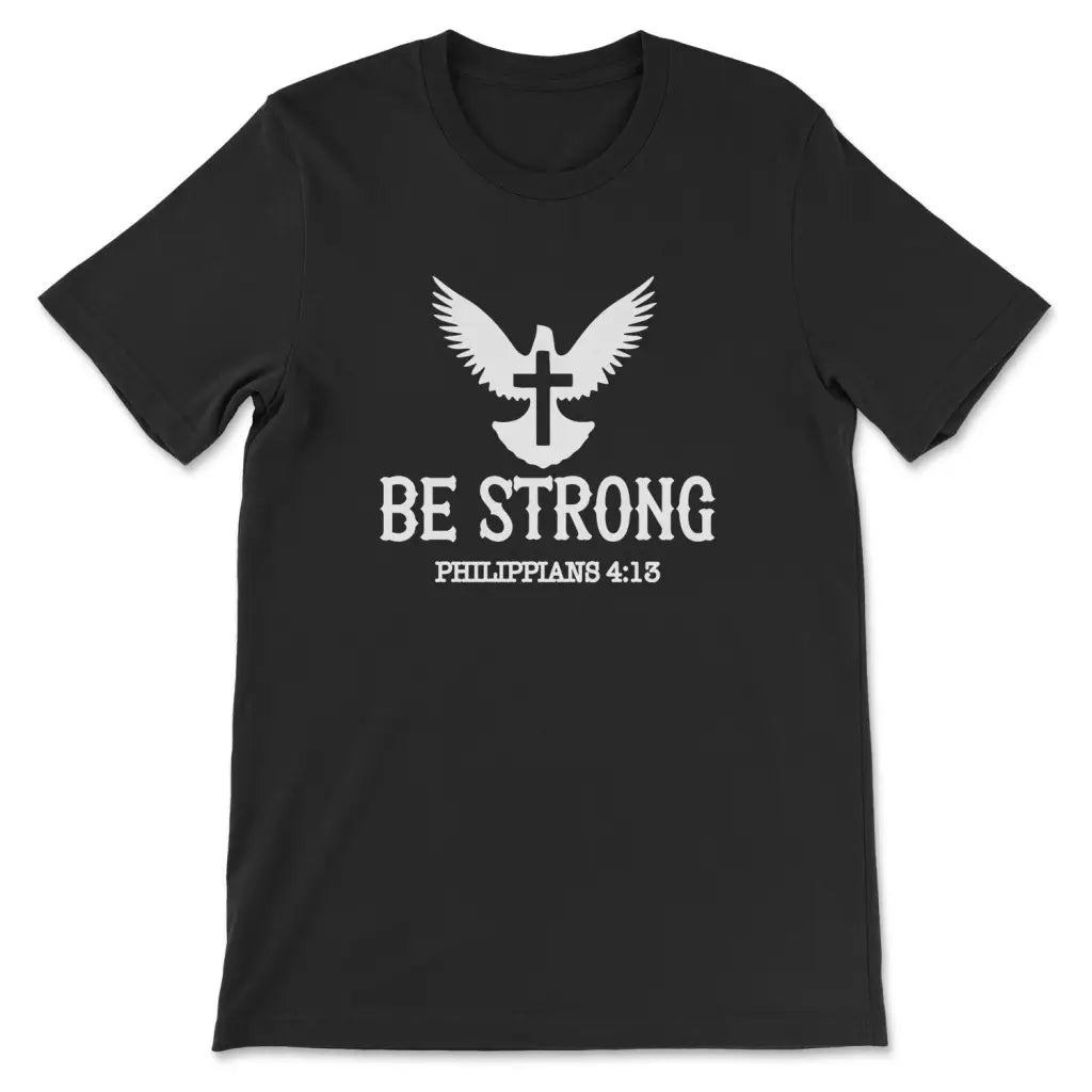 Be Strong Philippians 4:13 T-shirt Black / S