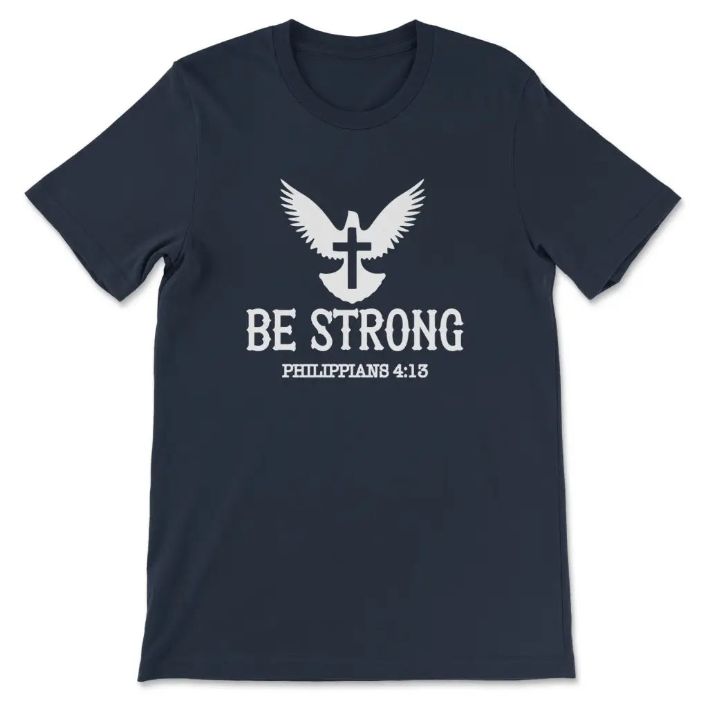 Be Strong Philippians 4:13 T-shirt Navy / S