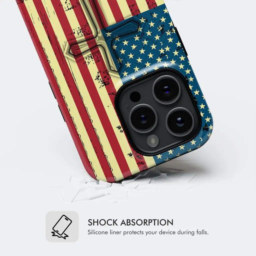 Beautiful American Flag cross phone case