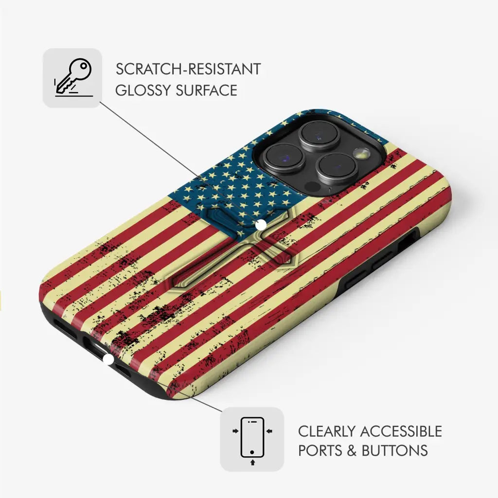 Beautiful American Flag cross phone case