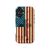 Beautiful American Flag cross phone case iPhone 16 / Tough Case