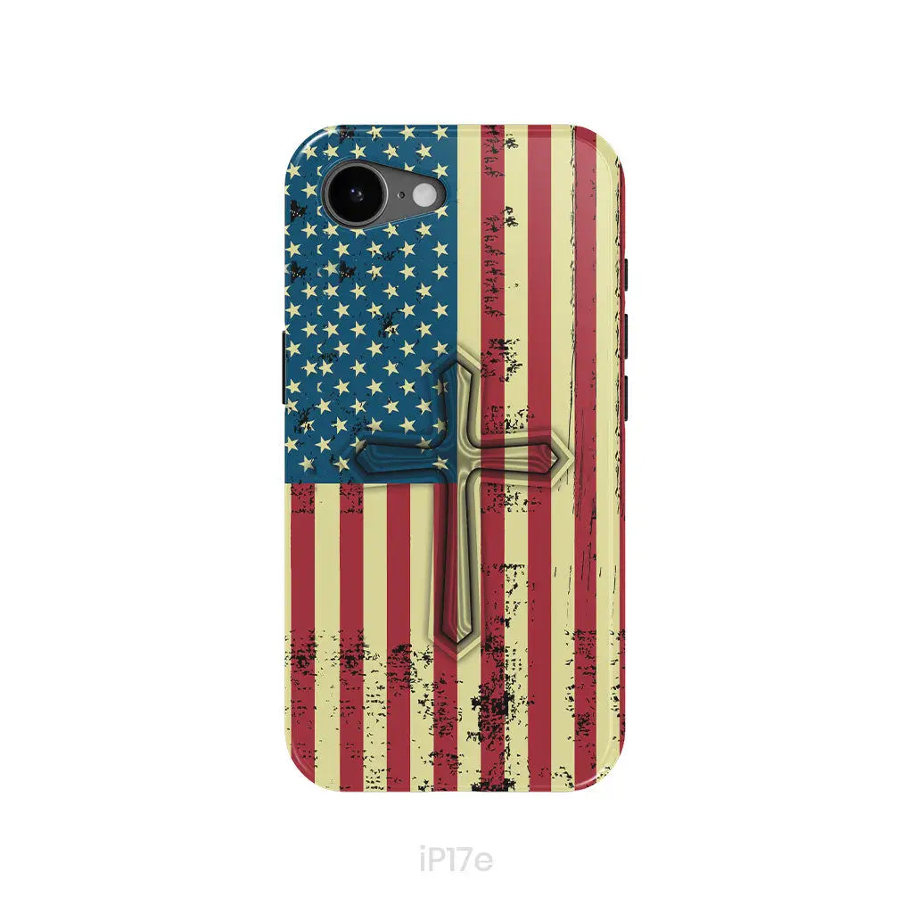 Beautiful American Flag cross phone case iPhone 17e / Tough Case