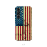 Beautiful American Flag cross phone case Samsung Galaxy S25 / Tough Case