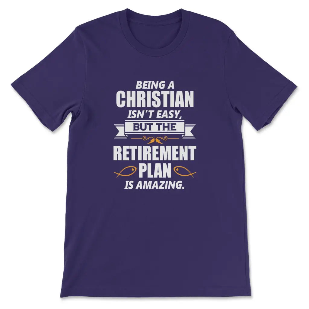Being A Christian Is Not Easy T-shirt Team Purple / S