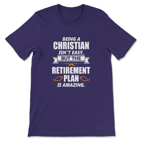 Being A Christian Is Not Easy T-shirt Team Purple / S