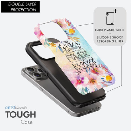 Bible verse phone cases: 2 Corinthians 12:9 My grace is sufficient for you case