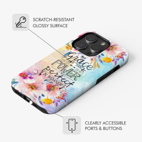 Bible verse phone cases: 2 Corinthians 12:9 My grace is sufficient for you case