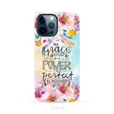 Bible verse phone cases: 2 Corinthians 12:9 My grace is sufficient for you phone case iPhone 12 Pro Max / Tough Case