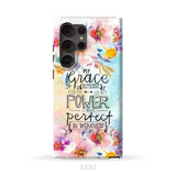 Bible verse phone cases: 2 Corinthians 12:9 My grace is sufficient for you phone case Samsung Galaxy S23 Ultra / Tough