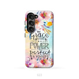 Bible verse phone cases: 2 Corinthians 12:9 My grace is sufficient for you phone case Samsung Galaxy S23 (Not for S23