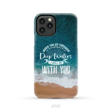 Bible verse phone cases: Isaiah 43:2 When you go through deep waters phone case iPhone 11 Pro / Tough Case
