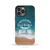 Bible verse phone cases: Isaiah 43:2 When you go through deep waters phone case iPhone 13 Pro Max / Tough Case