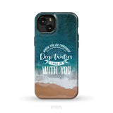 Bible verse phone cases: Isaiah 43:2 When you go through deep waters phone case iPhone 15 Plus / Tough Case