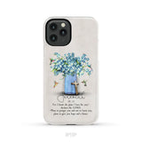 Bible Verse Phone Cases: Jeremiah 29:11 Niv Hummingbird Flowers Case iPhone 11 Pro / Tough
