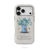 Bible Verse Phone Cases: Jeremiah 29:11 NIV Hummingbird Flowers Phone Case iPhone 18 Pro Max / Tough Case
