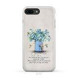 Bible Verse Phone Cases: Jeremiah 29:11 Niv Hummingbird Flowers Case iPhone 7 Plus / Tough